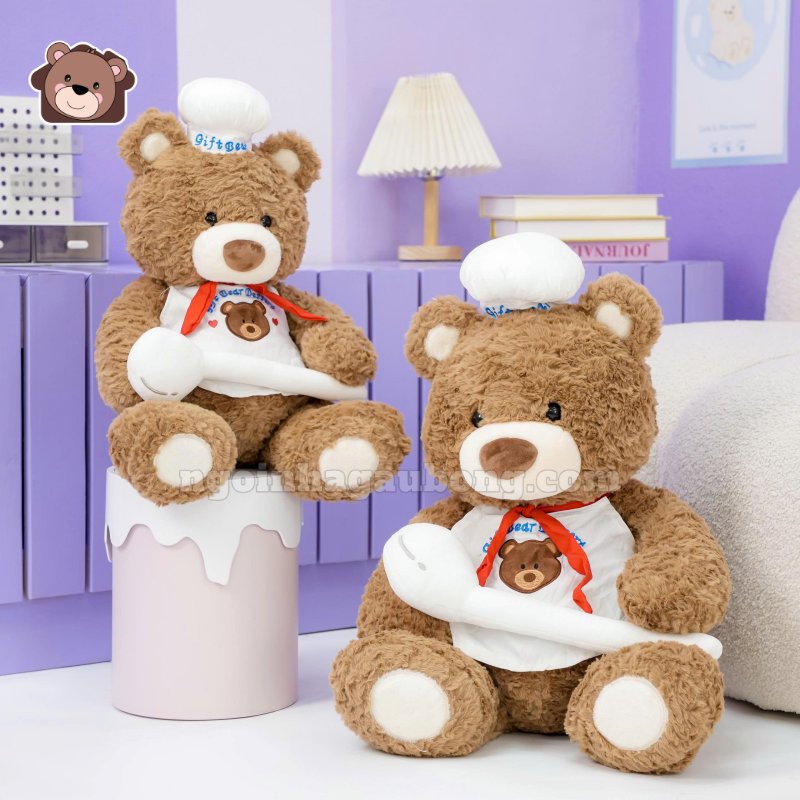 teddy đầu bếp (6) Gấu Bông Teddy Đầu Bếp