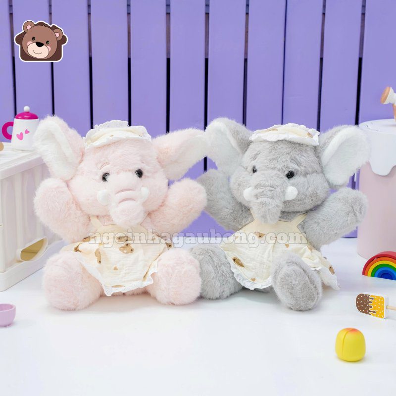 Voi Bông Đội Bịt Mắt Mặc Váy