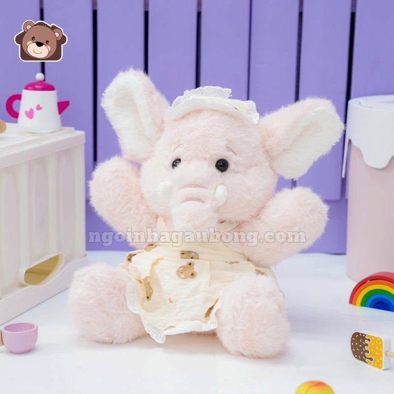 Voi Bông Đội Bịt Mắt Mặc Váy