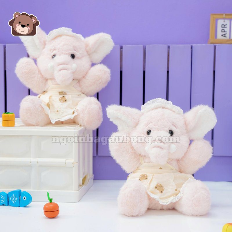 Voi Bông Đội Bịt Mắt Mặc Váy