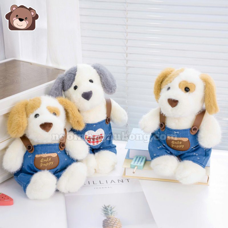Chó Bông Mặc Yếm Jeans