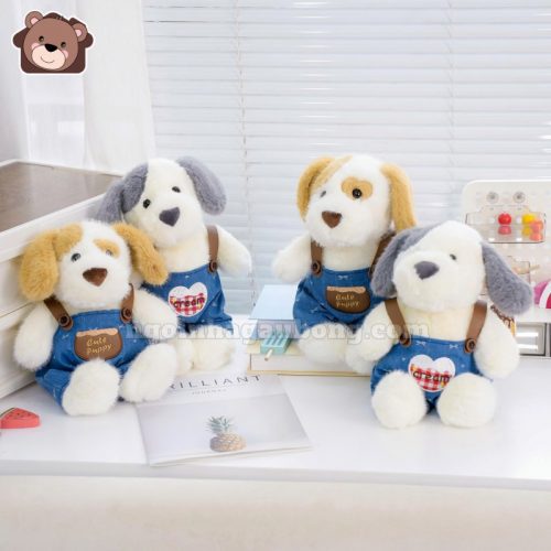 Chó Bông Mặc Yếm Jeans