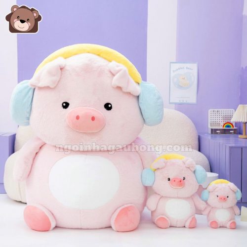 Heo Bông Đeo Tai Nghe